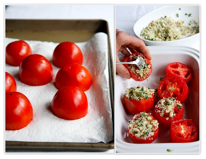 The Italian Dish Posts Tomatoes Stuffed with Bread Crumbs, Capers
